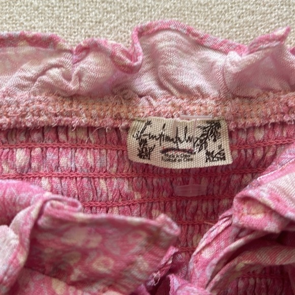 NWOT Free People, Picnic Bandeau Bralette, XL in Pink Combo - Picture 7 of 8